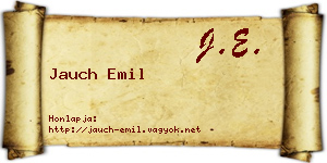 Jauch Emil névjegykártya